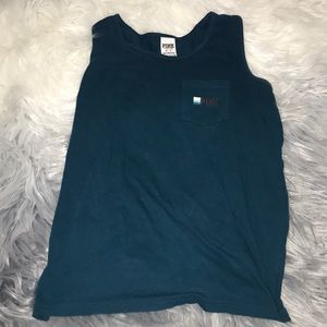 PINK tank top/ muscle tee